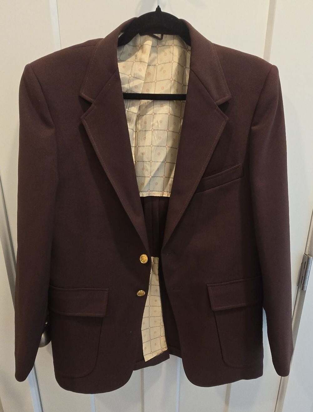 Classic Collection Separates Vintage Men's Brown Two-Button Blazer